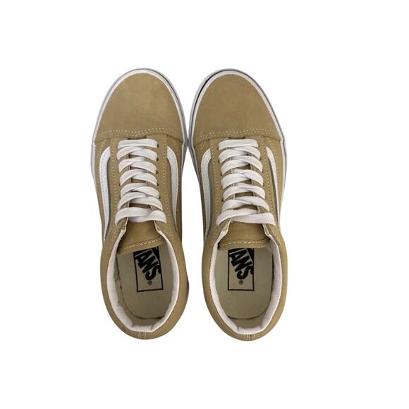 VANS Shoes Classic Canvas Old Skool Low Top Tan Sneakers Size Youth 3.5 - Picture 4 of 5